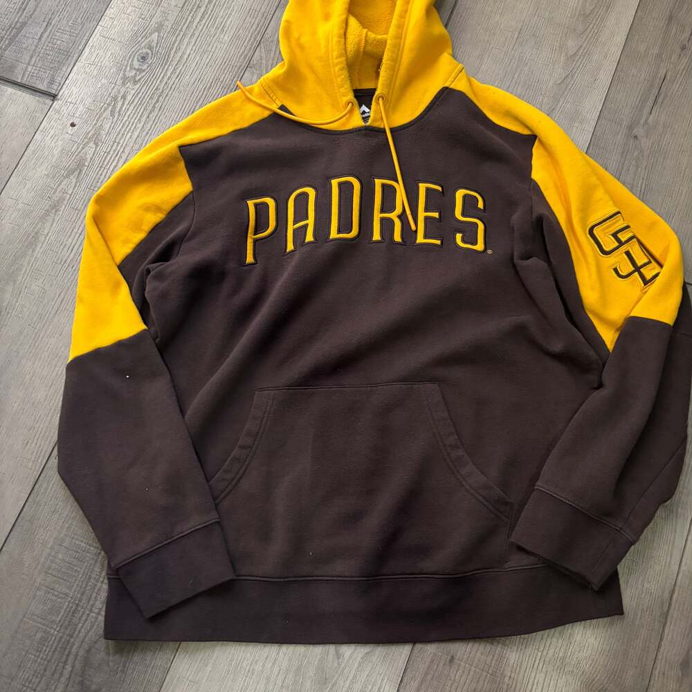 New Era San Diego Padres Team Basic Pullover Hoodie Brown Gold